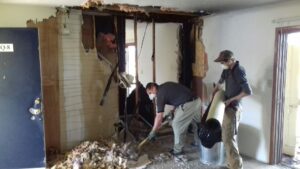 fire damage restoration in The Colony cleanup team